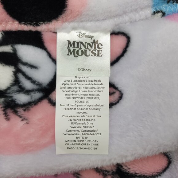 Disney Minnie Mouse Plush Blanket Twin 60" X 90" Soft Polyester Lavender Backgro - Picture 10 of 15